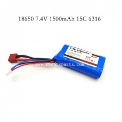 Battery 7.4V 1500mAh 6316 For SCY RC Car 16307 PRO Parts