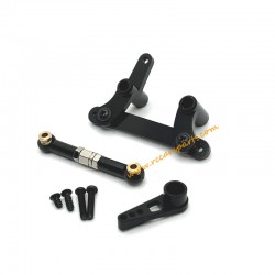 1/16 RC Car SCY 16104 PRO Parts Upgrade Metal Steering Kit+Servo Rod+Servo Arm-Black