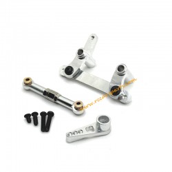 SCY 16104 PRO Upgrade Parts Metal Steering Kit+Servo Rod+Servo Arm Parts-Silver