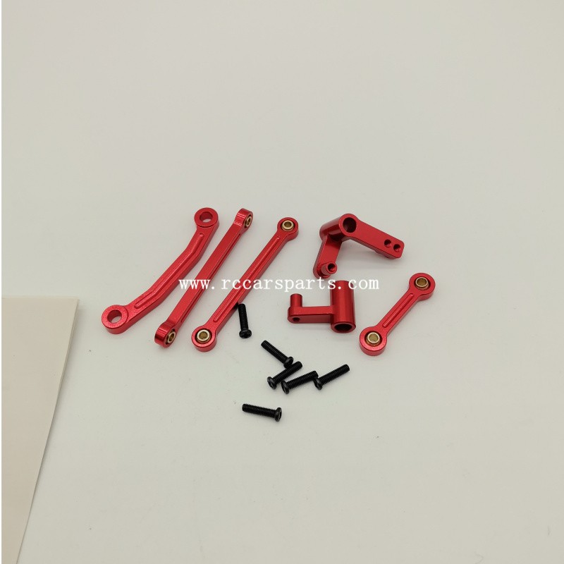 Upgrade Parts Steering Kit version Metal-Red For RC Car ENOZE 9502E