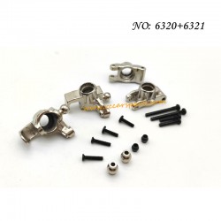 SCY 16101 RC Car Upgrade Parts Metal Front Steering Cup+Rear Cup 6320+6321-Metal Front/Rear Kit