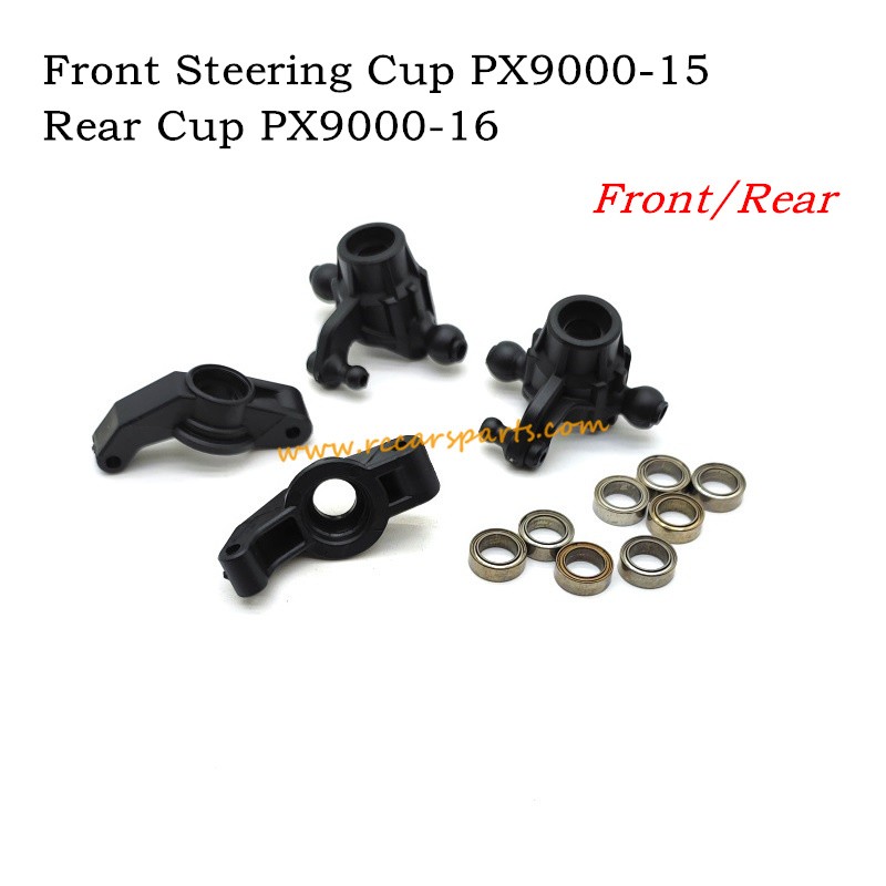 ENOZE 001E RC Car Parts Front Steering Cup+Rear Cup PX9000-15+PX9000-16 (With Ball Bearing)