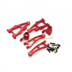 ENOZE 9004E Upgrade Accessories Front Suspension Arm+Steering Cup-Red Alloy