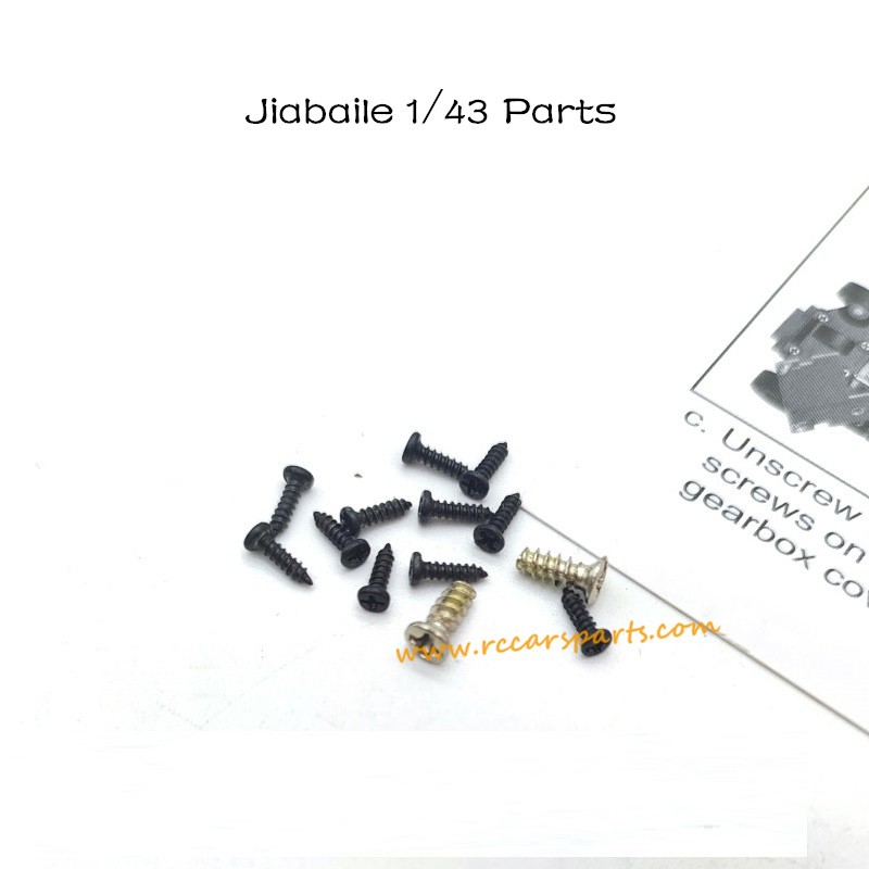 Jiabaile 1/43 Drift Car Parts Screw Kit For 4301 4302 4303 4304 4305 4306 4307 4308 4309 Cars