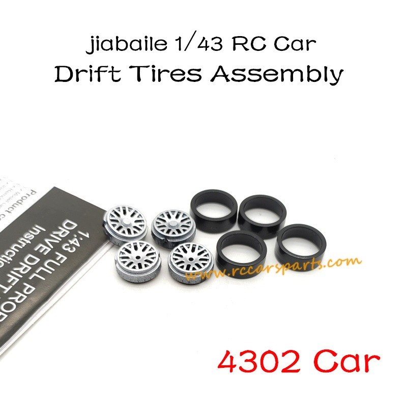 Jiabaile 4302 RC Drift Car Parts Hard Wheel Skin Assembly
