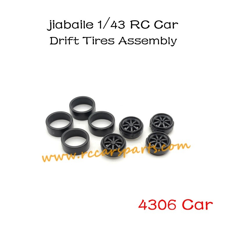 Jiabaile 4306 Drift Car Parts Hard Wheel Skin Assembly