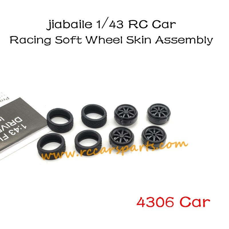 Jiabaile 4306 Drift Car Parts Soft Wheel Skin Assembly