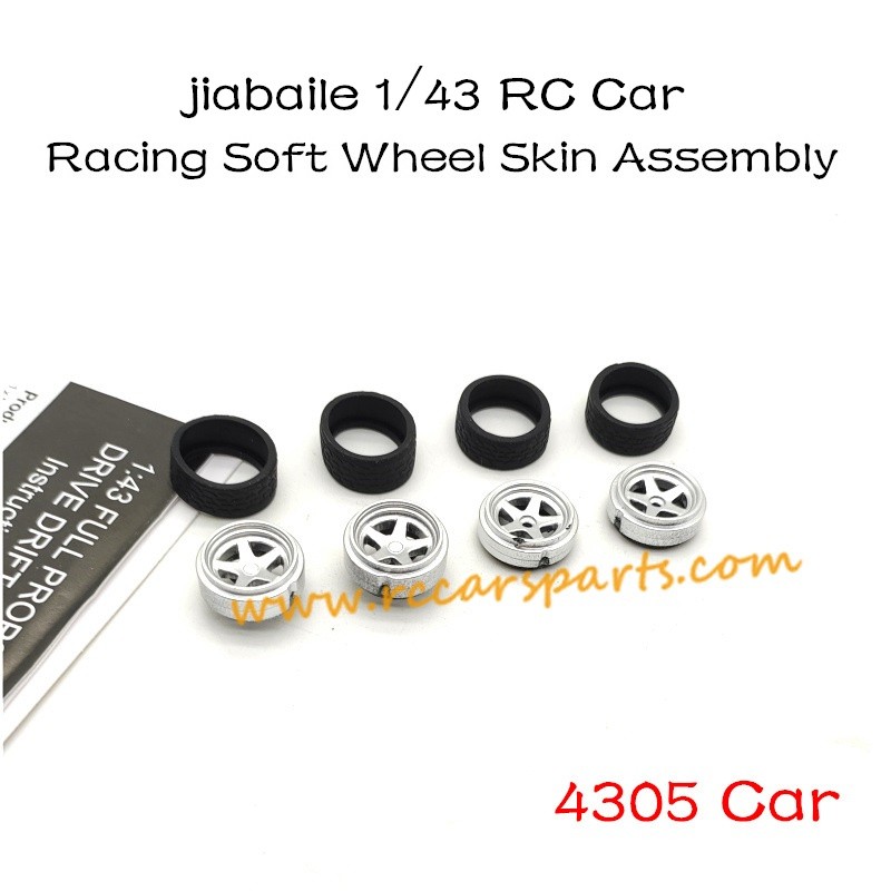 Jiabaile 4305 RC Racing Car Parts Soft Wheel Skin Assembly