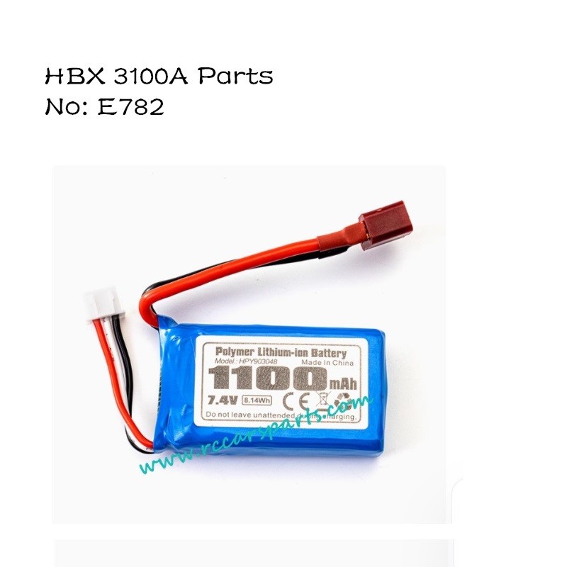 HBX 3100A RC Car Parts 7.4V 1100mAh Li-Po Battery Pack E782
