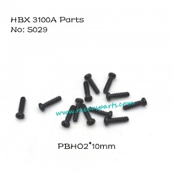 Haiboxing HBX 3100A 1/16 4WD RC Car Parts Head Self Tapping Screws 2X10mm S029
