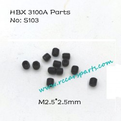 HBX 3100A 1/16 4WD RC Car Parts Set Screws M2.5X2.5mm S103
