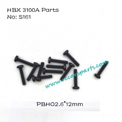 HBX 3100A 1/16 4WD RC Car Parts Pan Head Self Tapping Screws 2.6X12mm S161