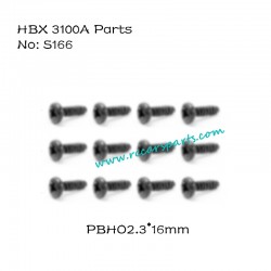 HBX 3100A 1/16 4WD RC Car Parts Pan Head Self Tapping Screws 2.3X16mm S166