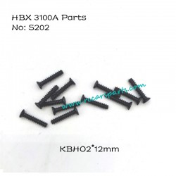 HBX 3100A 1/16 4WD RC Car Parts Countersunk Self Tapping Screws 2X12mm S202