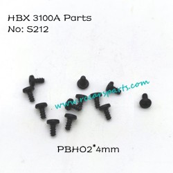 HBX 3100A 1/16 4WD RC Car Parts Pan Head Self Tapping Screws 2X4mm S212