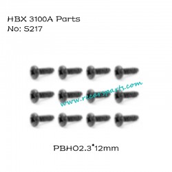 HBX 3100A RC Car Parts Pan Head Self Tapping Screws 2.3X12mm S217