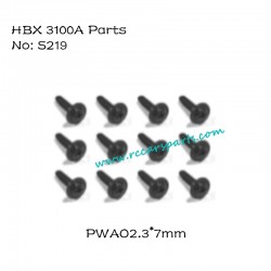 HBX 3100A RC Car Parts Flange Head Self Tapping Screws 2.3X7mm S219