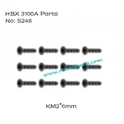 HBX 3100A RC Car Parts Countersunk Screws 2X6mm S248