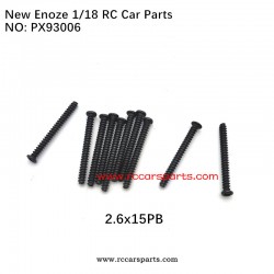 Enoze RC Car V2 1/18 Spare Parts PX93006 Screw 2.6x15PB