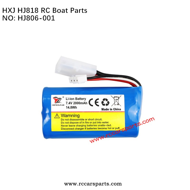 HONGXUNJIE HJ818 RC Boat Parts 7.4V 2000mAh Battery HJ806-001