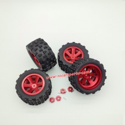 Enoze 9008E 008E RC Truck Parts Upgrade Alloy Wheel-Red