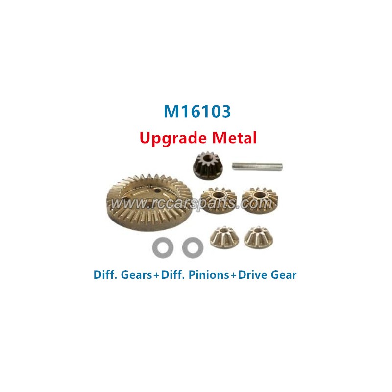 HaiBoXing 16889 Upgrade Metal Diff. Gears+Diff. Pinions+Drive Gear M16103