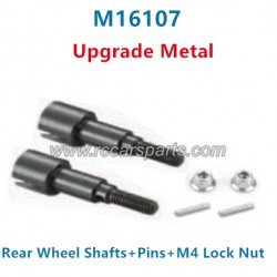HBX 16890 RC Car Upgrade Metal Rear Wheel Shafts+Pins+M4 Lock Nut M16107