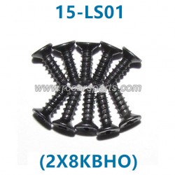 XinleHong Toys Screws Spare Parts Countersunk Head Screws 15-LS01 (2X8KBHO)