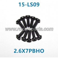 XinleHong Toys Screws Spare Parts Round Headed Screw 15-LS09 (2.6X7PBHO)