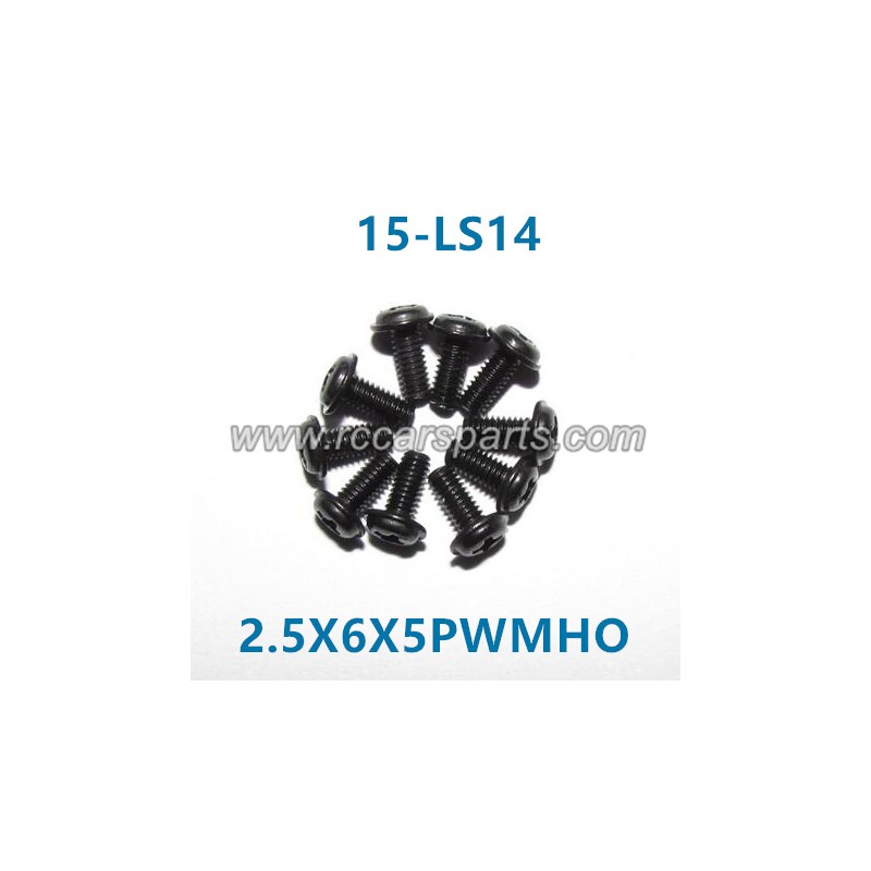 XinleHong Toys 9115 9116 9120 Car Parts Round Headed Screw 15-LS14 (2.5X6X5PWMHO)