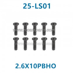 XinleHong Toys 9115 9116 9120 Car Parts Round Headed Screw 2.6X10PBHO 25-LS01