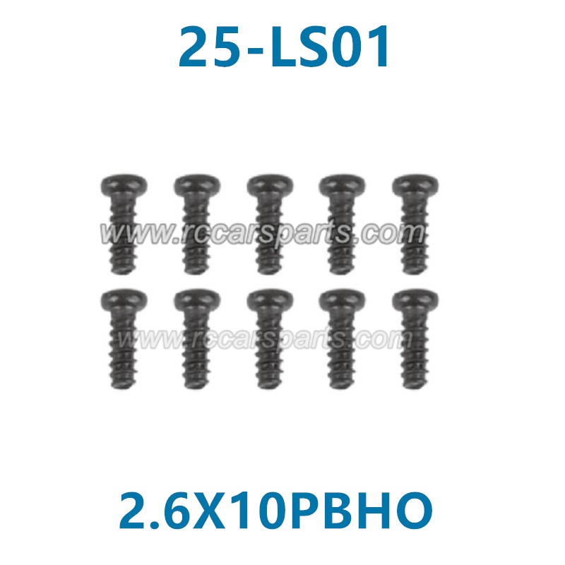 XinleHong Toys 9115 9116 9120 Car Parts Round Headed Screw 2.6X10PBHO 25-LS01