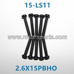 XinleHong Toys Screws Spare Parts Round Headed Screw 15-LS11 (2.6X15PBHO)