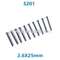 HBX 901 901A 1/12 Car Parts Round Head Self Tapping Screw 2.6X25mm S201