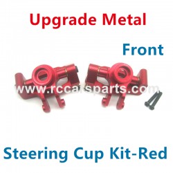 ENOZE 9202E Upgrade Parts Metal Front Steering Cup Kit-Red