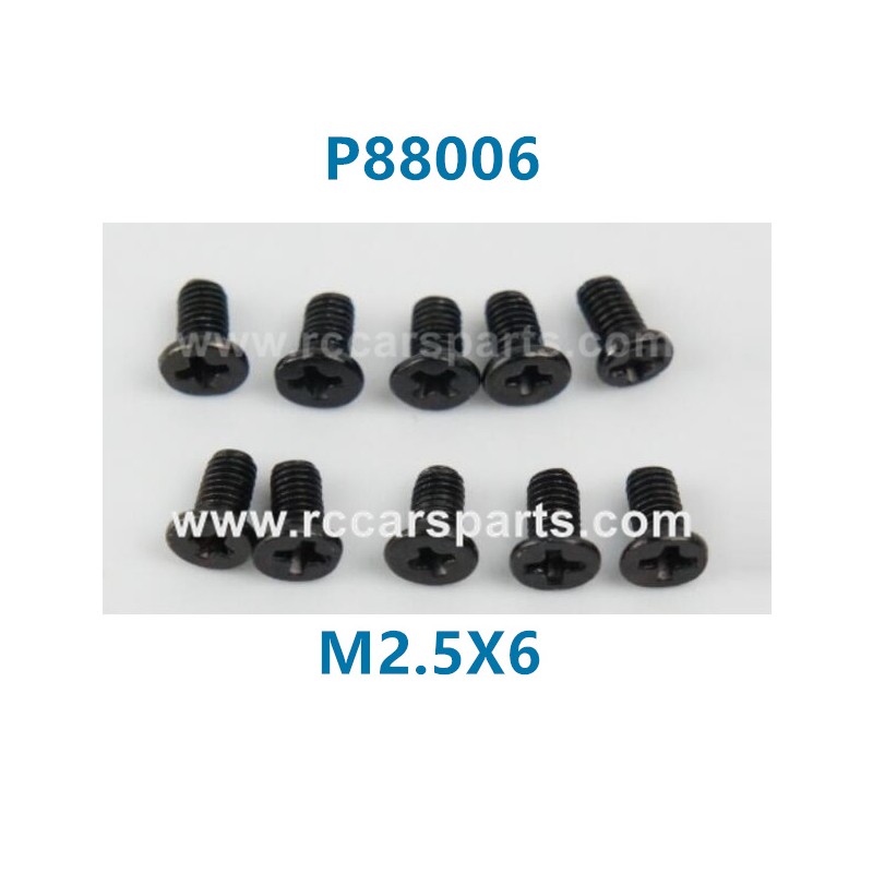 PXtoys 9302 1/18 RC Car Parts P88006 M2.5X6 Flat Head Screws