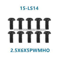 xinlehong 9130 1/16 Truck Parts Round Headed Screw 2.5X6X5PWMHO 15-LS14