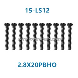 xinlehong 9130 1/16 Truck Parts Round Headed Screw 2.8X20PBHO 15-LS12
