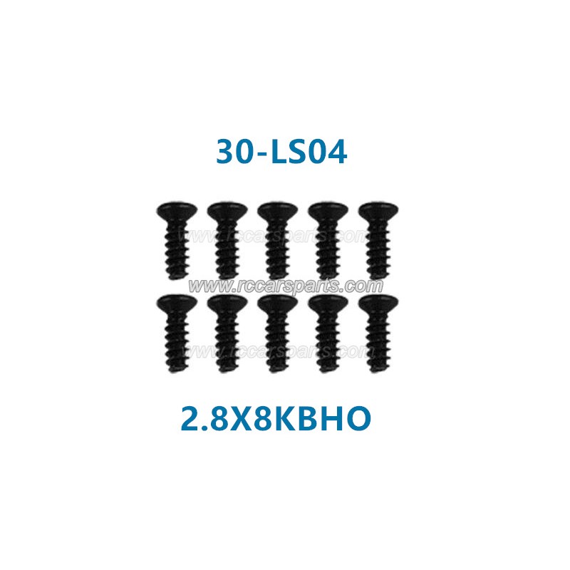 XinleHong Toys 9136 RC Car Parts Countersunk Head Screw 2.8X8KBHO 30-LS04