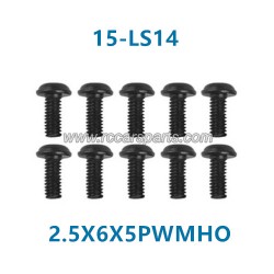XinleHong 9135 1/16 4WD RC Car Parts Round Headed Screw 2.5X6X5PWMHO 15-LS14