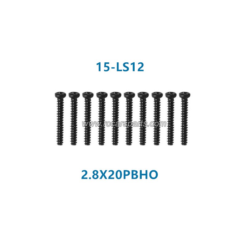 Xinlehong 9136 RC Car Parts Round Headed Screw 2.8X20PBHO 15-LS12