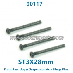 HBX 901 901A Spare Parts Front Rear Upper Suspension Arm Hinge Pins ST3X28mm 90117