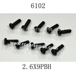 SCY-16101 RC Car Parts Screw 2.6X9PBH 6102