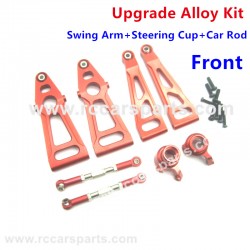XinleHong Upgrade Alloy Kit-Front Swing Arm+Steering Cup +Car Rod-Red Color