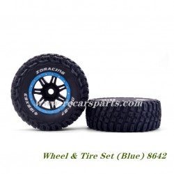 ZD Racing DBX 07 Parts Wheel & Tire Set (Blue) 8642