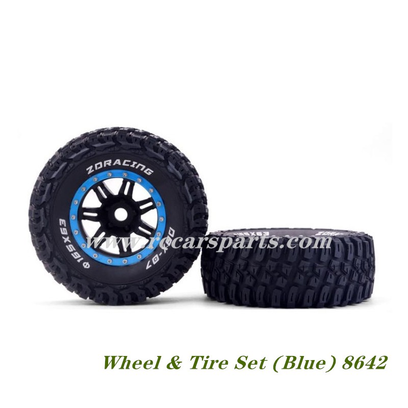 ZD Racing DBX 07 Parts Wheel & Tire Set (Blue) 8642