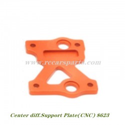 RC Buggy DBX 07 Aliminium Parts Center diff. Support Plate (CNC) 8623