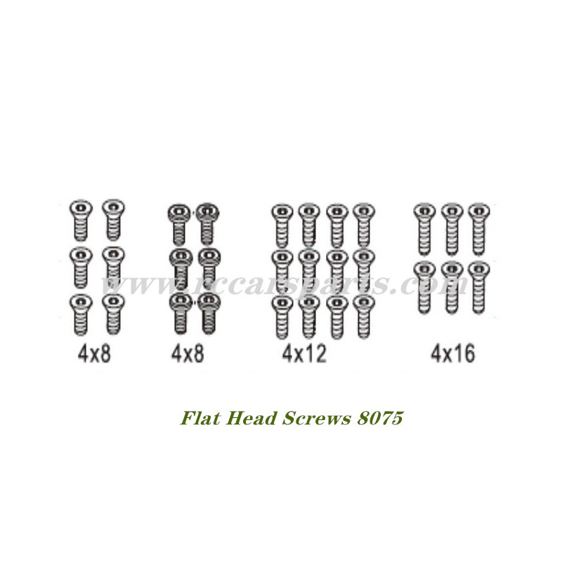 RC Buggy DBX 07 Parts Flat Head Screws 8075