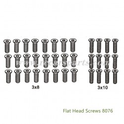 RC Buggy DBX 07 Parts Flat Head Screws 8076