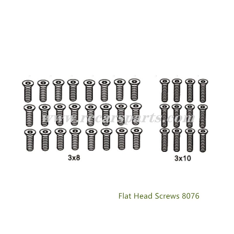 RC Buggy DBX 07 Parts Flat Head Screws 8076